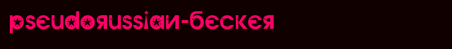 PseudoRussian-Becker.ttf的文字样式