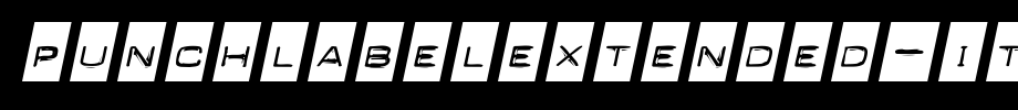 PunchLabelExtended-Italic.ttf(字体效果展示)