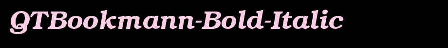 QTBookmann-Bold-Italic_ English font