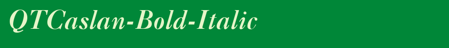QTCaslan-Bold-Italic_ English font
