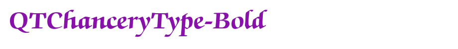 QTChanceryType-Bold_英文字体(艺术字体在线转换器效果展示图)