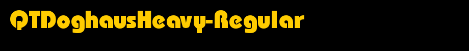 QTDoghausHeavy-Regular_英文字体