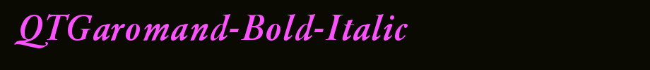 QTGaromand-Bold-Italic_ English font