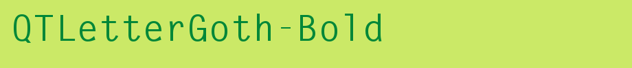 QTLetterGoth-Bold_ English font