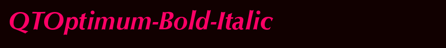 QTOptimum-Bold-Italic_ English font