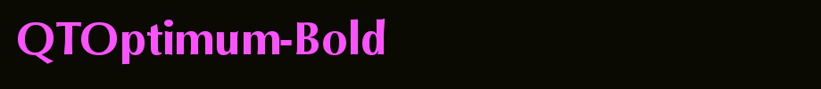 QTOptimum-Bold_ English font