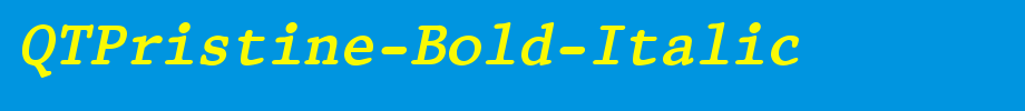 QTPristine-Bold-Italic_ English font