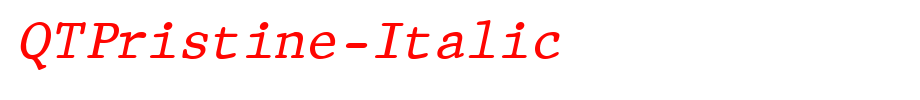 QTPristine-Italic_ English font