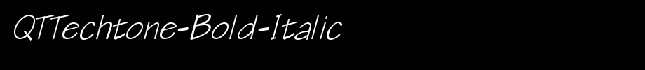 QTTechtone-Bold-Italic_ English font