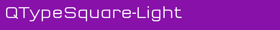 QTypeSquare-Light_ English font