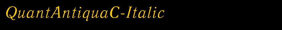 Quantiantiquac-italic _ English font