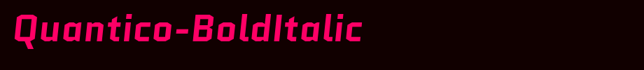Quantico-BoldItalic_英文字体(字体效果展示)