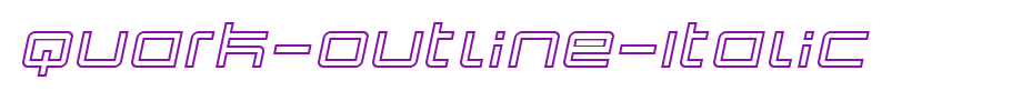 Quark-Outline-Italic_ English font
