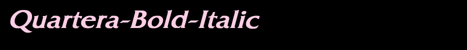 Quartera-Bold-Italic_英文字体(字体效果展示)
