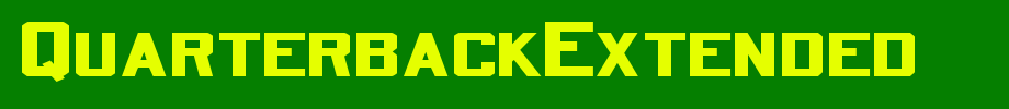QuarterbackExtended_ English font
(Art font online converter effect display)