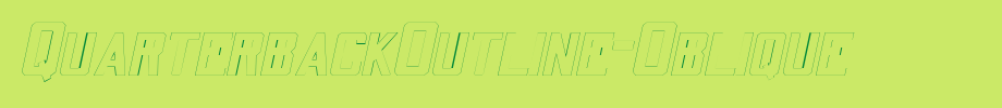 QuarterbackOutline-Oblique_英文字体(字体效果展示)