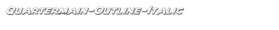 Quartermain-Outline-Italic_ English font