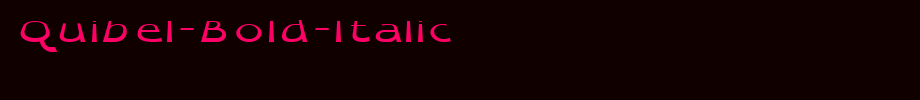 Quibel-Bold-Italic_ English font
(Art font online converter effect display)