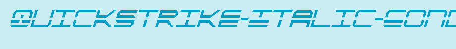 QuickStrike-Italic-Condensed_英文字体