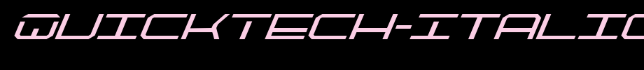 QuickTech-Italic_英文字体(字体效果展示)