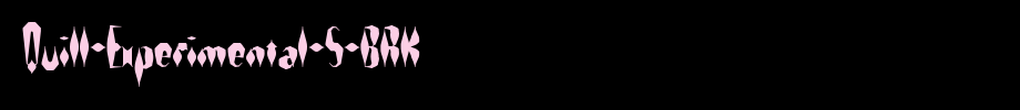 Quill-Experimental-S-BRK_英文字体(艺术字体在线转换器效果展示图)