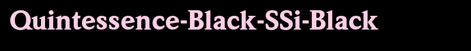 Quintessence-Black-SSi-Black_英文字体(字体效果展示)