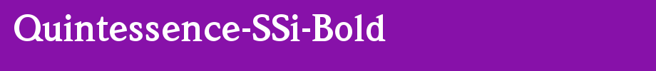Quintessence-SSi-Bold_ English font