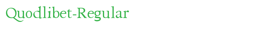 Quodlibet-Regular_ English font
(Art font online converter effect display)
