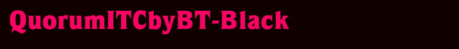 QuorumITCbyBT-Black_ English font