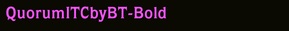 QuorumITCbyBT-Bold_ English font