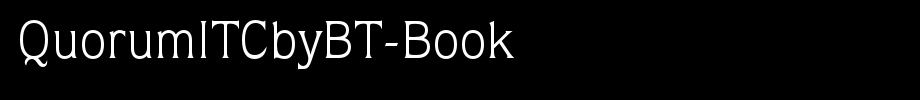 QuorumITCbyBT-Book_ English font