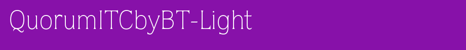 QuorumITCbyBT-Light_ English font