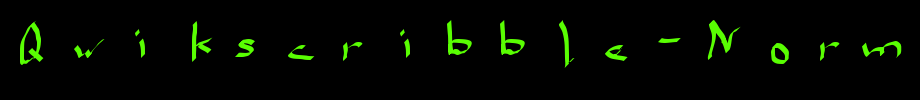 Qwikscribble-Normal_英文字体(字体效果展示)