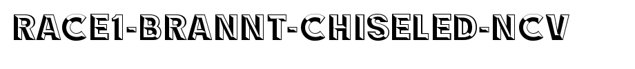 RACE1-Brannt-Chiseled-NCV.ttf 好看的英文字体的文字样式