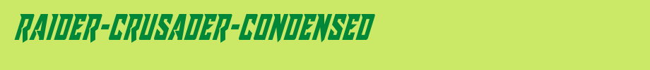 Raider-Crusader-Condensed.ttf 好看的英文字体的文字样式