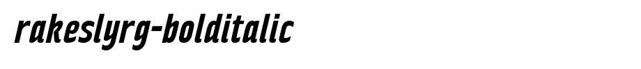 RakeslyRg-BoldItalic.ttf Nice English font
(Art font online converter effect display)
