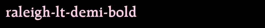 Raleigh-LT-Demi-Bold.ttf nice English font
(Art font online converter effect display)
