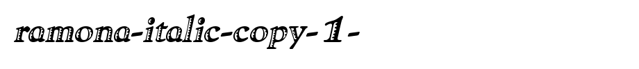 Ramona-Italic-copy-1-.ttf 好看的英文字体