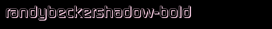 RandyBeckerShadow-Bold.ttf 好看的英文字体