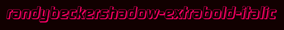 RandyBeckerShadow-ExtraBold-Italic.ttf 好看的英文字体(字体效果展示)