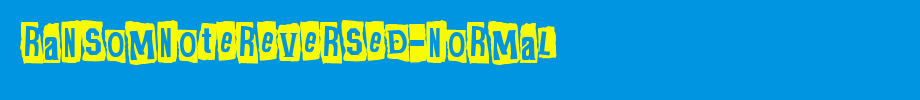 RansomNoteReversed-Normal.ttf 好看的英文字体的文字样式
