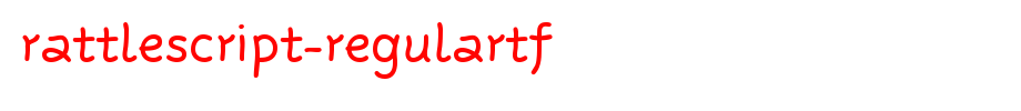 Rattlescript-RegularTf.ttf 好看的英文字体