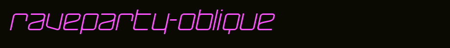 RaveParty-Oblique.ttf 好看的英文字体的文字样式
