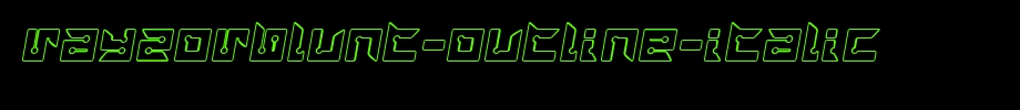 RayzorBlunt-Outline-Italic.ttf 好看的英文字体(字体效果展示)