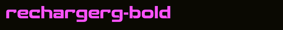 RechargeRg-Bold.ttf 好看的英文字体