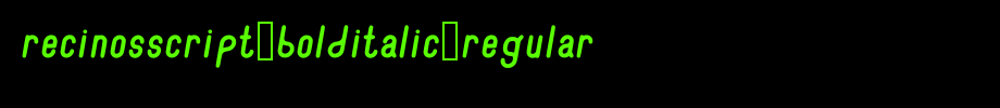RecinosScript-BoldItalic-Regular.ttf 好看的英文字体