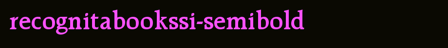 RecognitaBookSSi-SemiBold.ttf nice English font
(Art font online converter effect display)