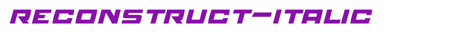 Reconstruct-Italic.ttf 好看的英文字体(字体效果展示)