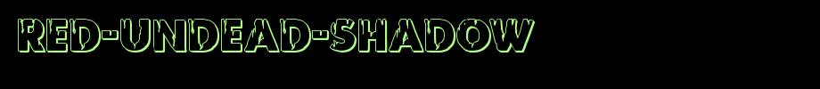 Red-Undead-Shadow.ttf 好看的英文字体的文字样式