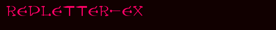 RedLetter-Ex.ttf 好看的英文字体(字体效果展示)